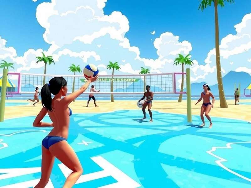 Volley Beach Fiesta Tournament Scene